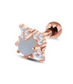 Moon Stone with CZ Ear Piercing TIP-2806